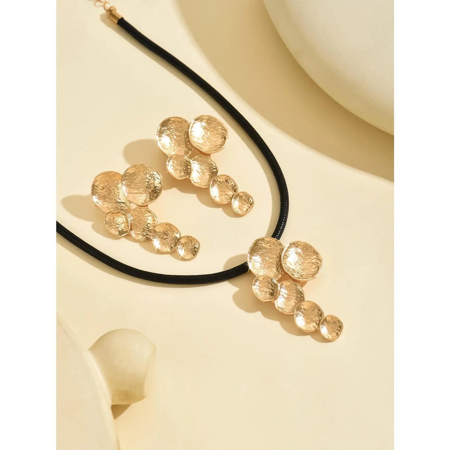 "14K gold plated Golden Petals Jewelry Set - Elegant and Timeless "