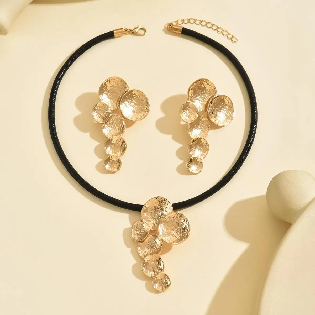 "14K gold plated Golden Petals Jewelry Set - Elegant and Timeless "