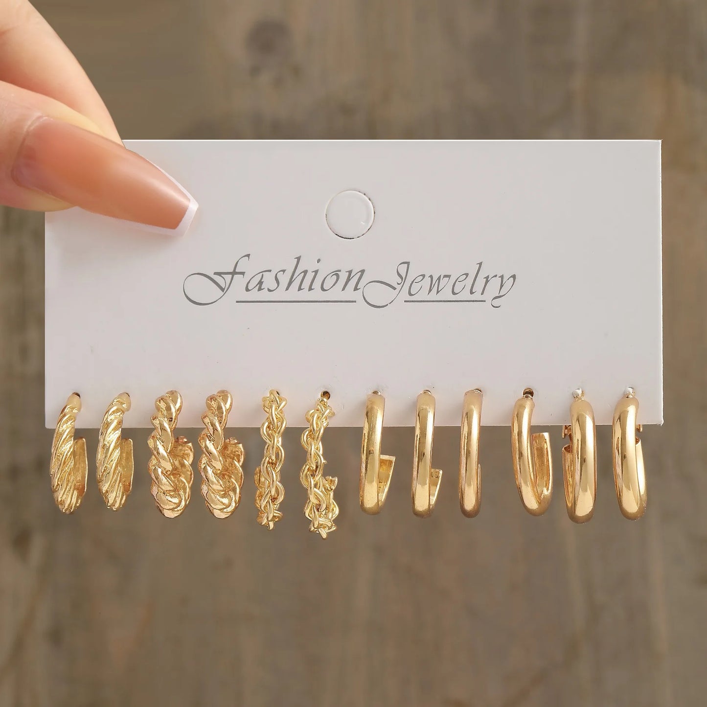 24 Pcs European and American Boho Big Circle Hoop Earring Set for Women Gold Color Vintage Pearl Earring Heart Zircon Jewelry