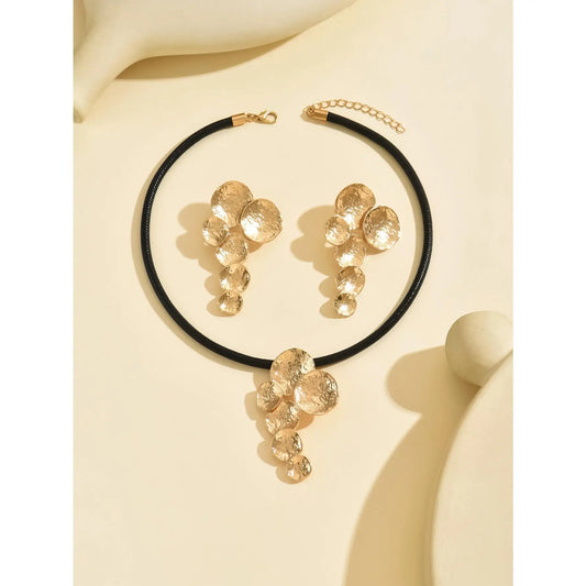 "14K gold plated Golden Petals Jewelry Set - Elegant and Timeless "