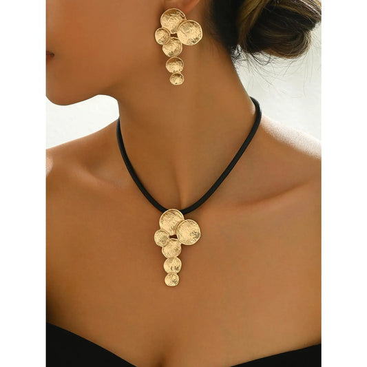 "14K gold plated Golden Petals Jewelry Set - Elegant and Timeless "